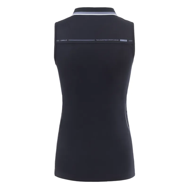 Cavallo Fleur Ladies Polo Top - Dark Blue-1